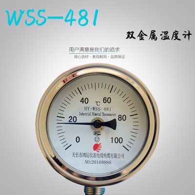 Manufactor Direct selling Pointer Stainless steel Metal thermometer WSS-481 boiler The Conduit Mechanics Thermometer