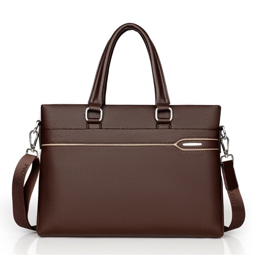 Men's bag handbag soft leather large capacity casual cowhide business shoulder crossbody business briefcase men's bag