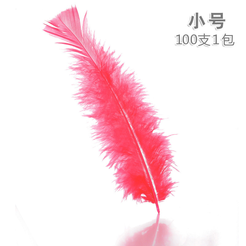 Factory direct supply of colorful Turkey feathers, pointed-tail down and feathers, handcrafted DIY Christmas ball decorations wholesale detail image 15
