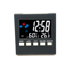 Colorful Screen Weather Display Home Thermometer Humidity Meter Indoor Baby Room Creative Cute Electronic Digital Multi-function 2159