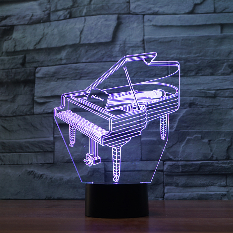 Lampe LED 3D en forme de Piano - Ref 3424161 Image 2