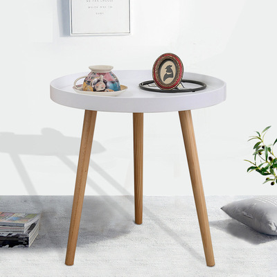 Heart Yue Jia Disk table Japanese a living room sofa Side table Storage Solid wood bed Side table Small apartment balcony tea table