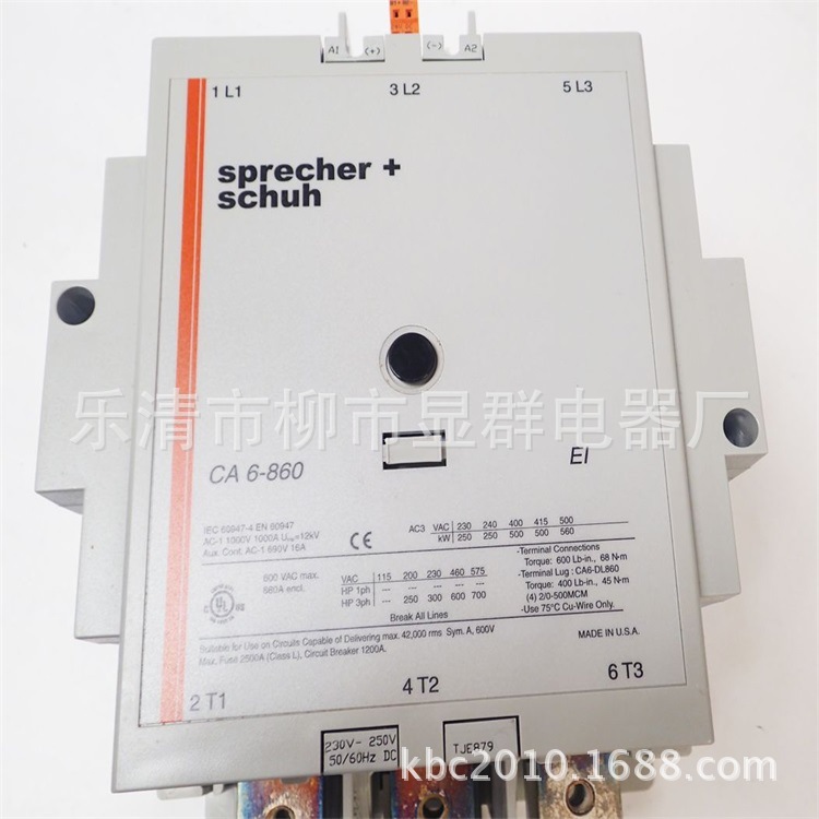 SPRECHER+SCHUH接触器 CA6-860 CA6-860EI11-240W 1000A