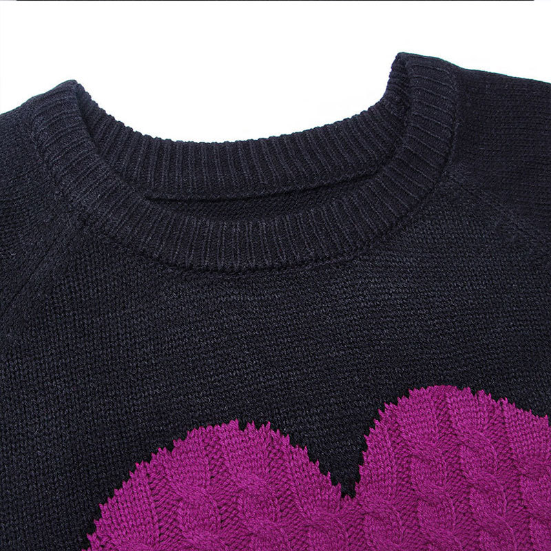 441g Weight Long Sleeve Sleeve Length Pullovers Placket Type Regular Sleeve Sleeve Type Polyacrylonitrile Fiber, knit Fabric Type Regular Top Length Sweater Tops Type Daily, Street Occasion Round Neck Neckline Slim Fit Type Heart Shape Pattern Spring, Autumn Season Women's Gender Elegant Style Wholesale Women's Elegant Heart Shape Long Sleeve Sweaters & Cardigans 49