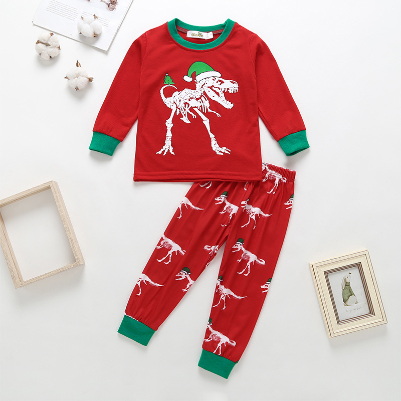Christmas Round Neck Long Sleeve Two-piece display picture 2