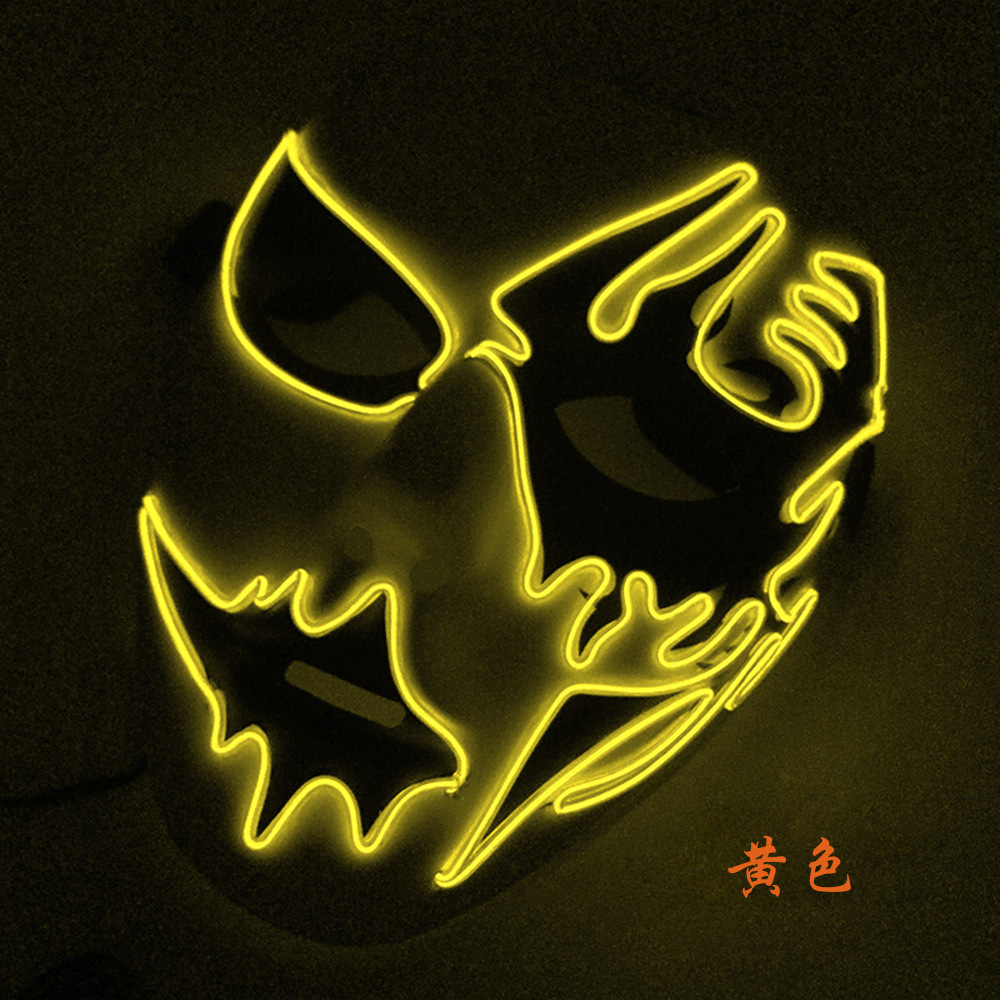 Новый El Cold Lightme мужской свет ручная роспись Светодиодный мяч партия marshmello маска COS хэллоуин