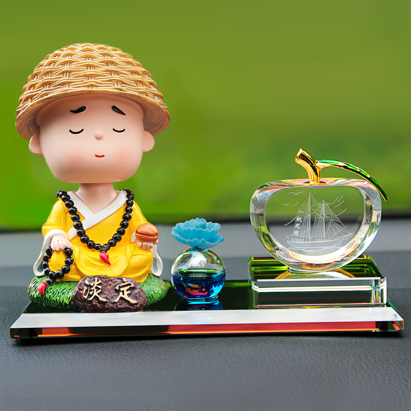 originality Perfume seat vehicle Car Aromatherapy Shaking head Monk Car accessories Car perfume Decoration