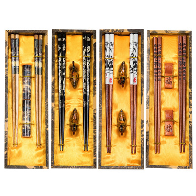 中式實用禮品筷子套裝盒家用商務出國送老外小禮品可定制logo