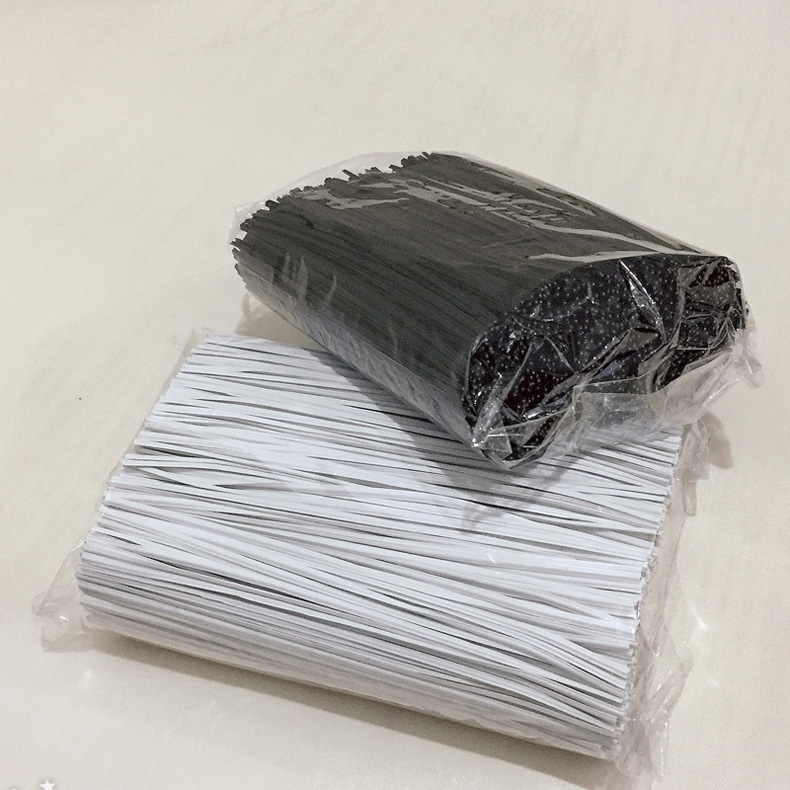 批发电镀锌铁丝扎线扎丝扎带包塑铁铁芯0.551000根20cm热卖束线