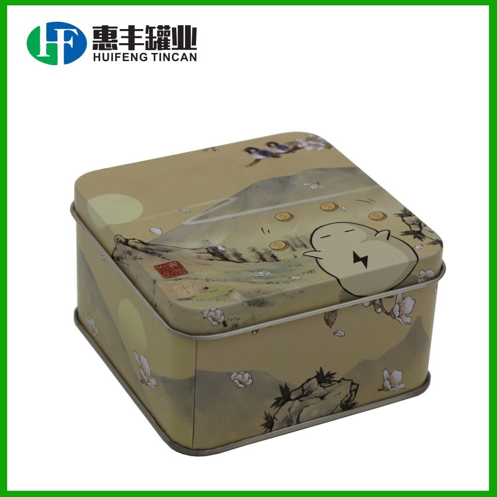 厂家生产正方形铁盒 茶叶铁罐 特产包装铁盒 饰品收纳盒TIN BOX