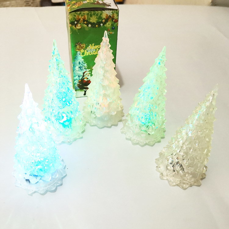 七彩亚克力圣诞树灯4