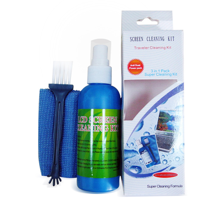 便携式电脑清洁套装批发 笔记本屏幕清洁剂迷你三件套眼镜布|ru