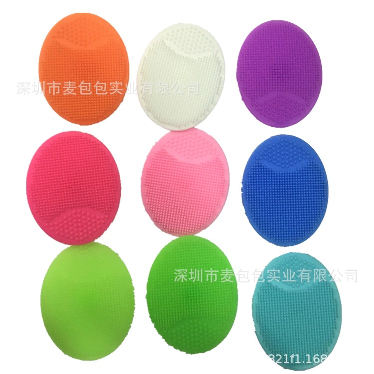 Factory custom solid color silicone face brushing pasteless traceless waterproof water wash face brushing foreign trade