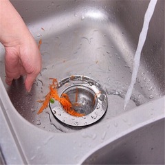 創意家居 日式廚房清潔不鏽鋼水槽過濾網 髒物過濾網 防堵塞