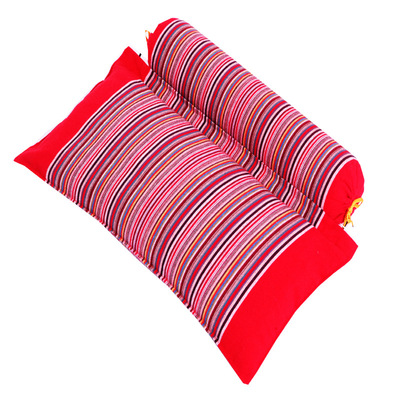 Manufactor The old coarse cloth combination Buckwheat hull cervical vertebra pillow Neck protection adult Single Shandong Square pillow Washable On behalf of