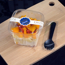 方形蛋糕盒 豆乳盒 慕斯千层水果布丁杯 一次性吸塑木糠冰激凌杯