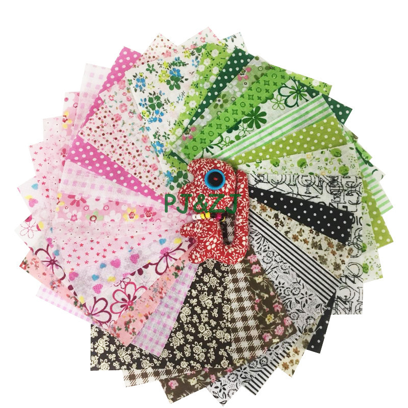 30*30cm de algodón patchwork tela cabeza hecha a mano DIY grupo de tela llano pequeño paño floral flor mezclada impreso paño liso