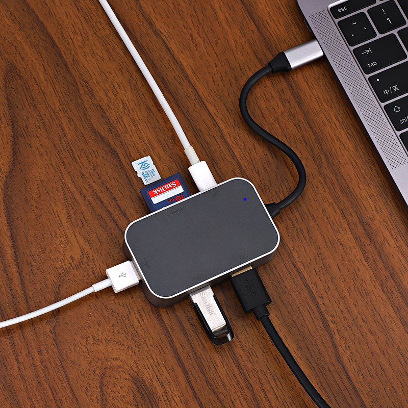 TYPE-C 6口多功能集線器;type c hub;usb分線器;hub 集線器