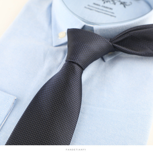 男士正装涤丝7cm手打领带纯色条纹职业商务圆点西服配饰厂家