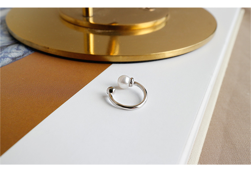 Mode Geometrisch Sterling Silber Überzug Künstliche Perlen Ohrringe 1 Stück display picture 3