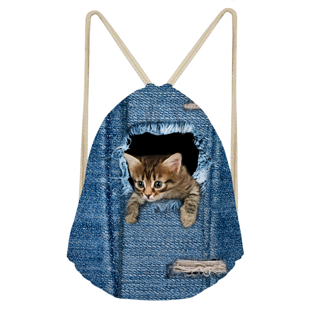 FIRUDESIGNS新款时尚出行购物袋抽绳束口袋背包袋订做可一件代发