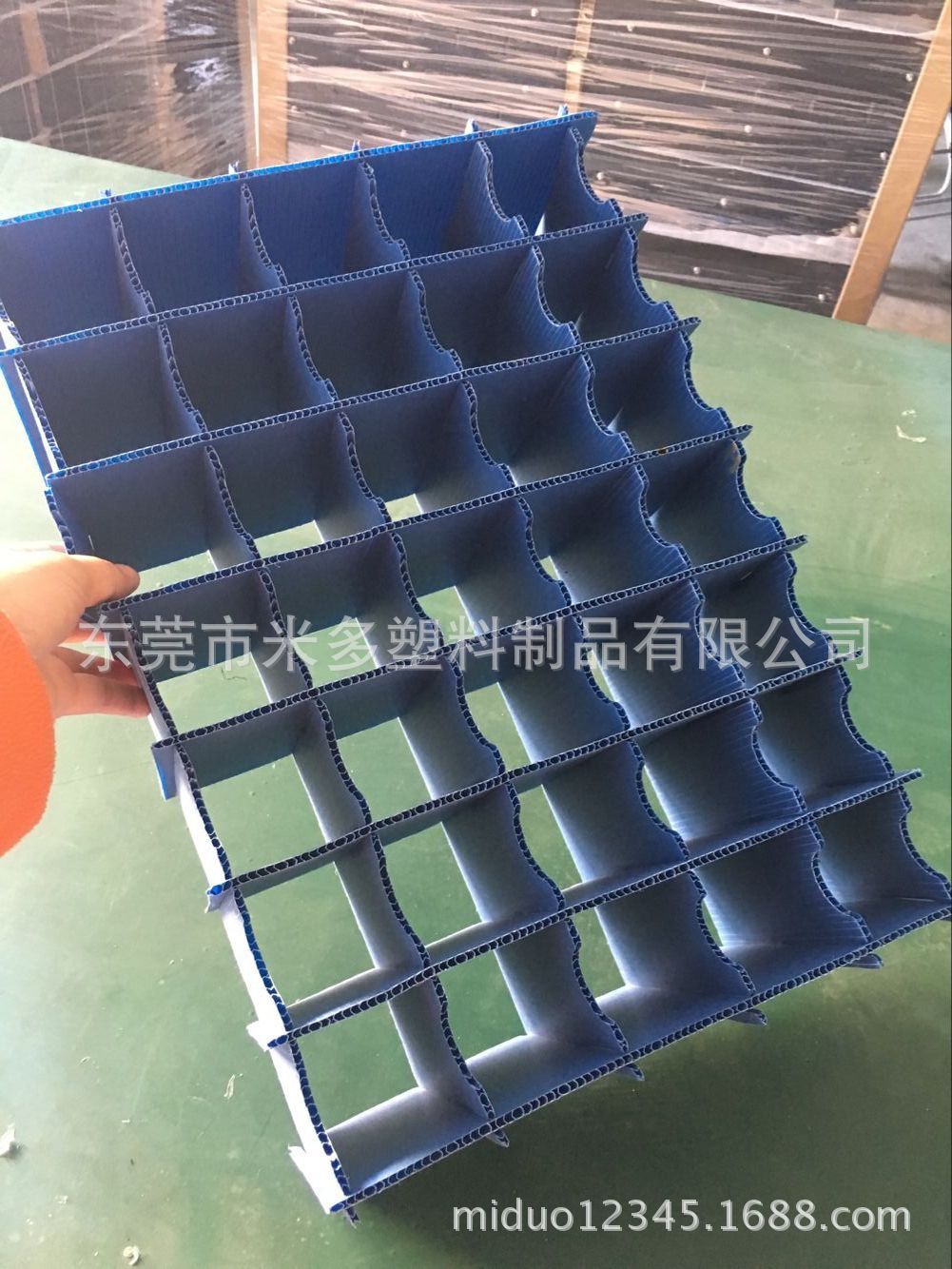 供应惠州5mm蓝色瓦楞隔板刀卡 按照客户产品尺寸定做隔板卡