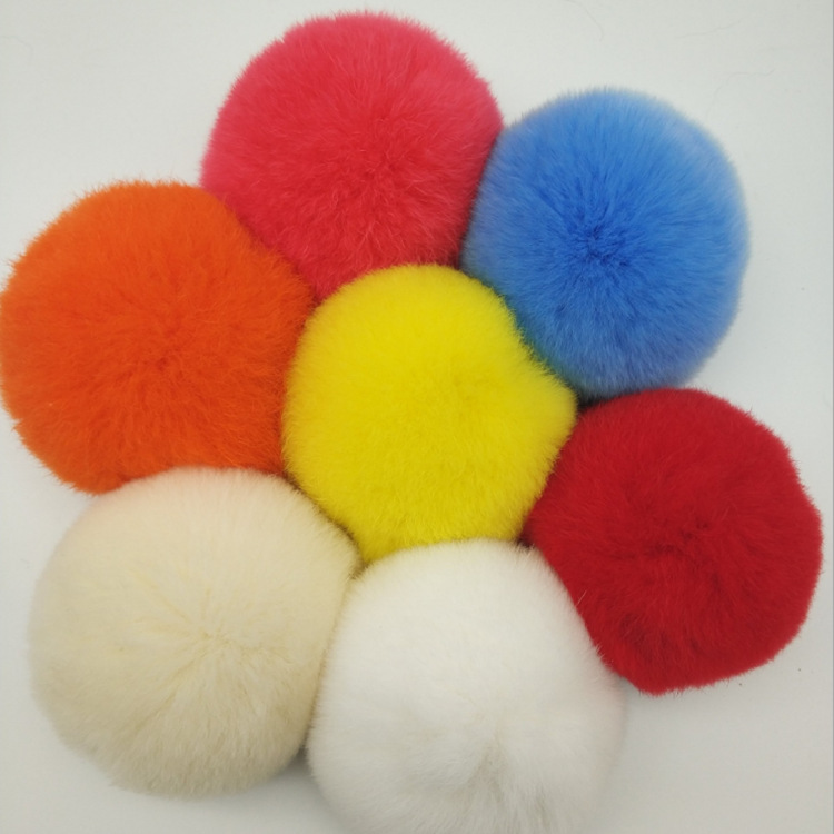 现货混批 彩色獭兔毛球 8公分 8cm 濑兔毛球手机壳挂件毛毛球饰品