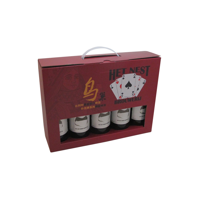 红酒纸盒定制 双支装红酒手提盒 来样定做