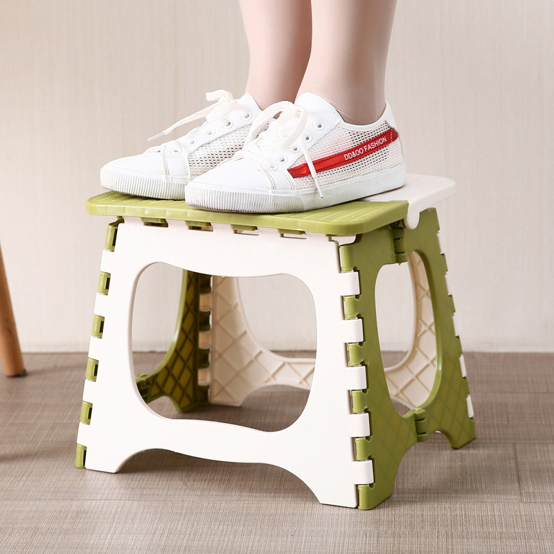 Home Plain colour Folding stool children Shower Room Small bench adult line up Artifact portable Plastic Folding stool