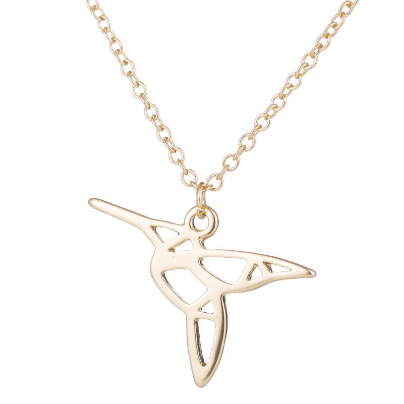 Cute Hollow Bird Necklace Eco-Plating Gold Silver Woodpecker Pendant Necklace