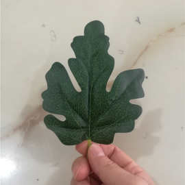 配件植物配件花叶配件 12厘米单片丝印菊花叶 配件菊花布料布编织