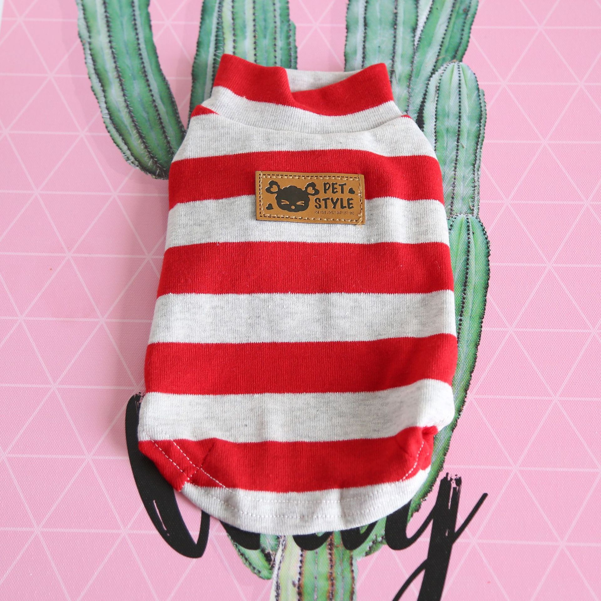 七色宽条纹打底衫