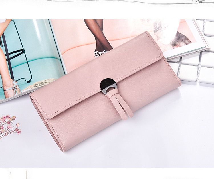 Fashion Solid Color Soft Surface Square Zipper Buckle Small Wallet display picture 1