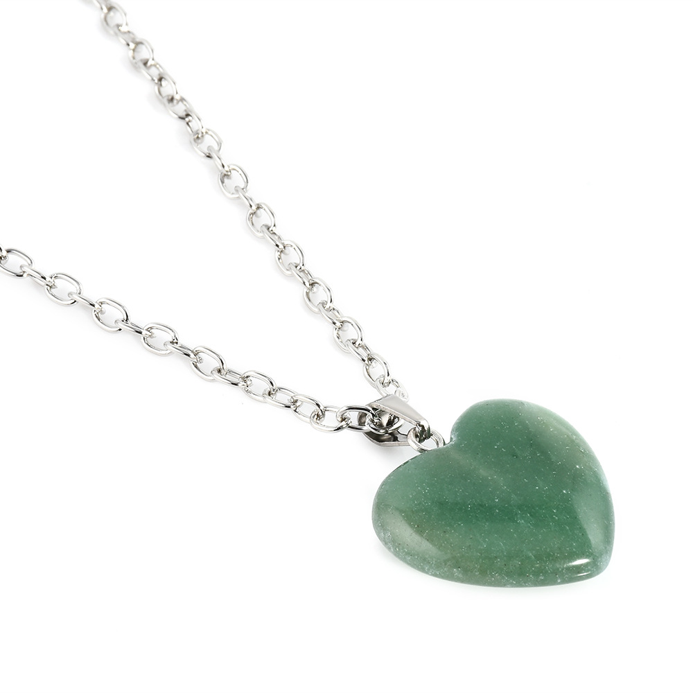 Daily Occasion Artificial Crystal, Alloy Material Ethnic Style Heart Shape Artificial Crystal Alloy Plating Women's Pendant Necklace