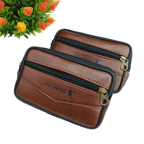 Factory direct sales mobile phone waist bag sports outdoor belt mobile phone bag street stall supply men's horizontal style 6 inches