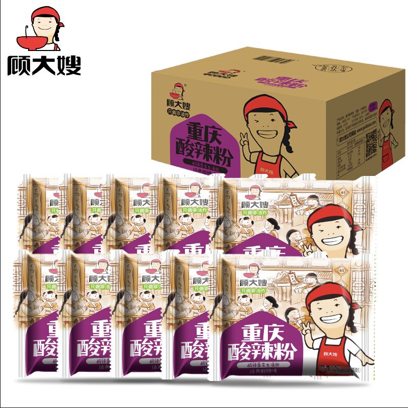 顾大嫂重庆酸辣粉酸辣味100g 非油炸红薯粉丝方便速食面零售批发