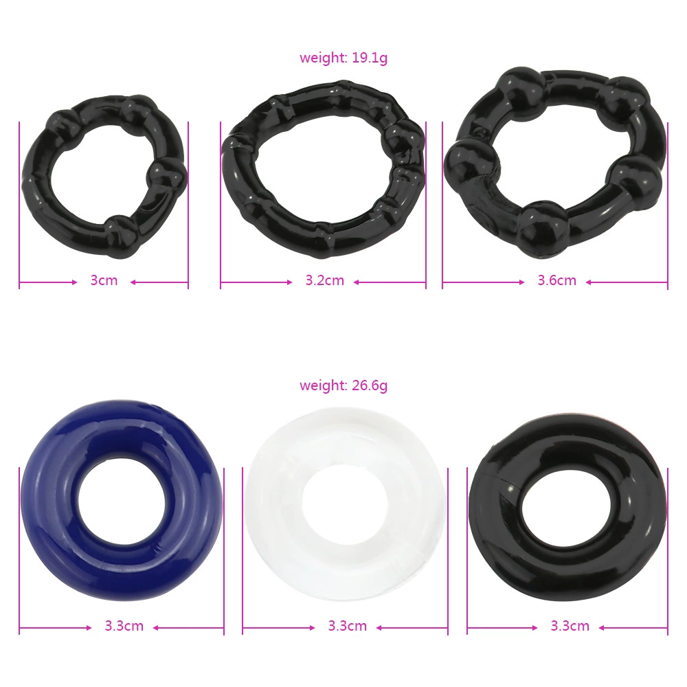 Adult supplies wholesale three -color penis ring lock fine ring men's delayed sex sleeve three models of three options