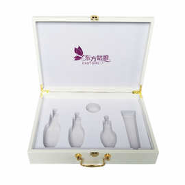 专业生产化妆品五件套皮盒定制 精油面膜礼品盒 保健品pu包装盒