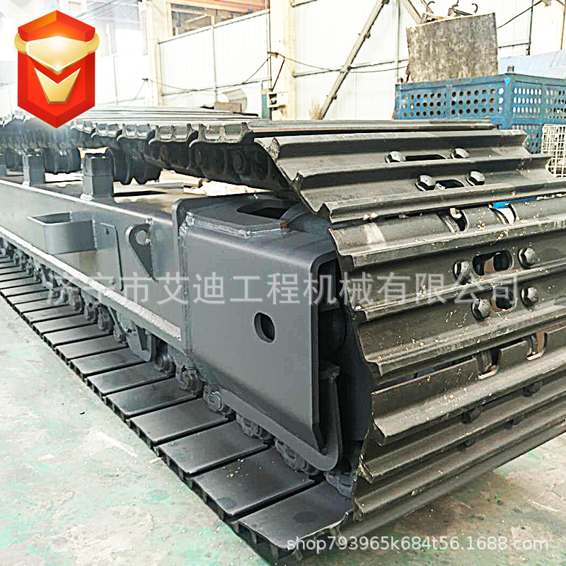 挖掘机钢制履带底盘 履带边梁总成 液压电动履带底盘