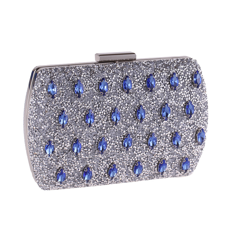 New Diamond-encrusted Evening Bag Women's Evening Dress Party Dress Clutch display picture 33