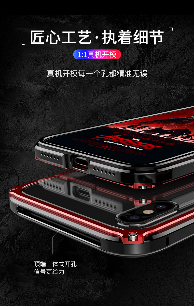 GINMIC Legend Slim Aluminum Metal Bumper Scratch Resistant PC Cover Case for Apple iPhone XS Max & iPhone XR & iPhone XS