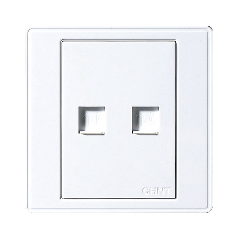 正泰开关插座 NEW7E系列 二联双电话插座  NEW7-E206  二位电话