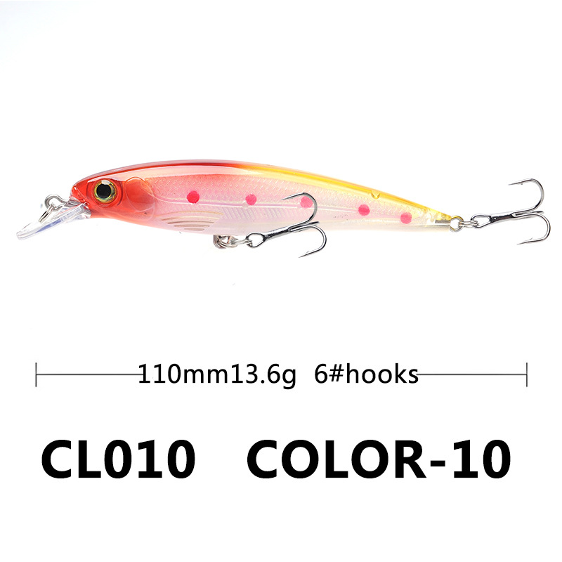 Shallow Diving Minnow Lures Sinking Hard Baits Fresh Water Bass Swimbait Tackle Gear