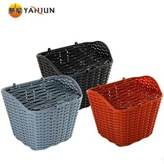 Bicycle Dual Electric Plastic Blue Waterproof Rain Cover Basket Tray Bike Basket with Lid Cycling Accessories Model 059