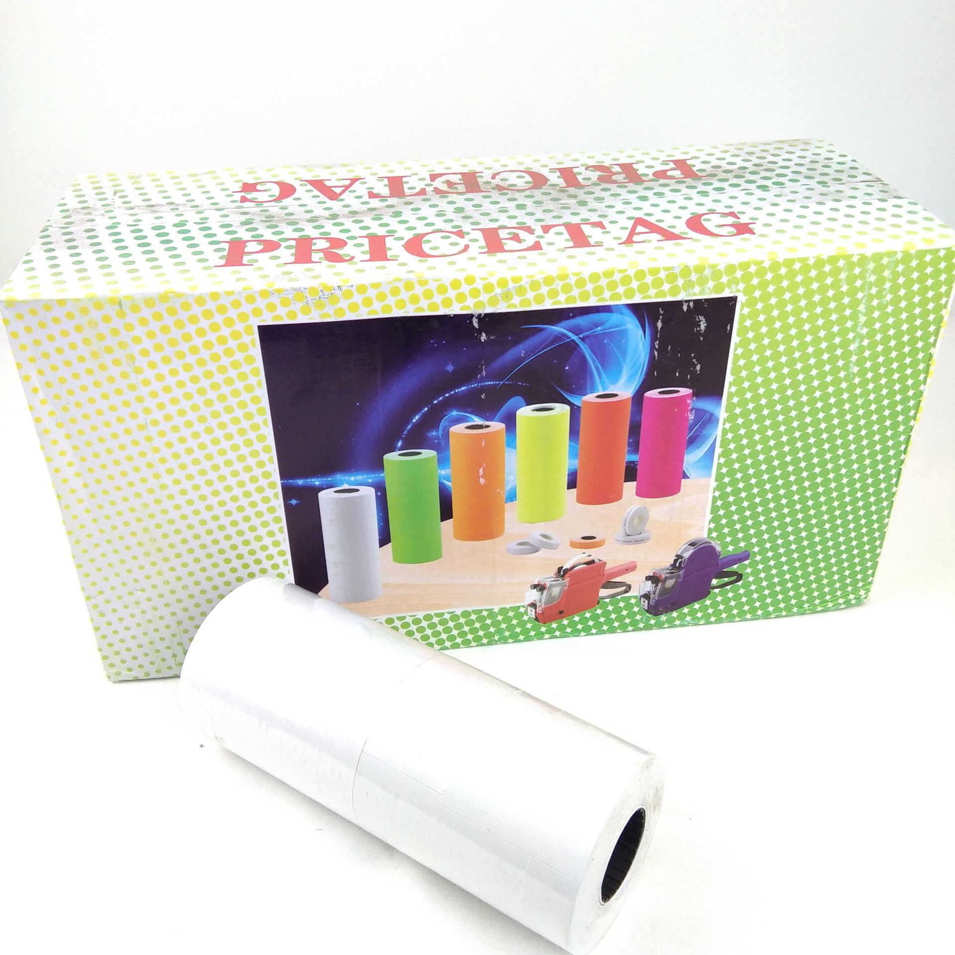 双排打码纸 10卷装 MX-6600双排打价机纸商场超市便利店用标价纸