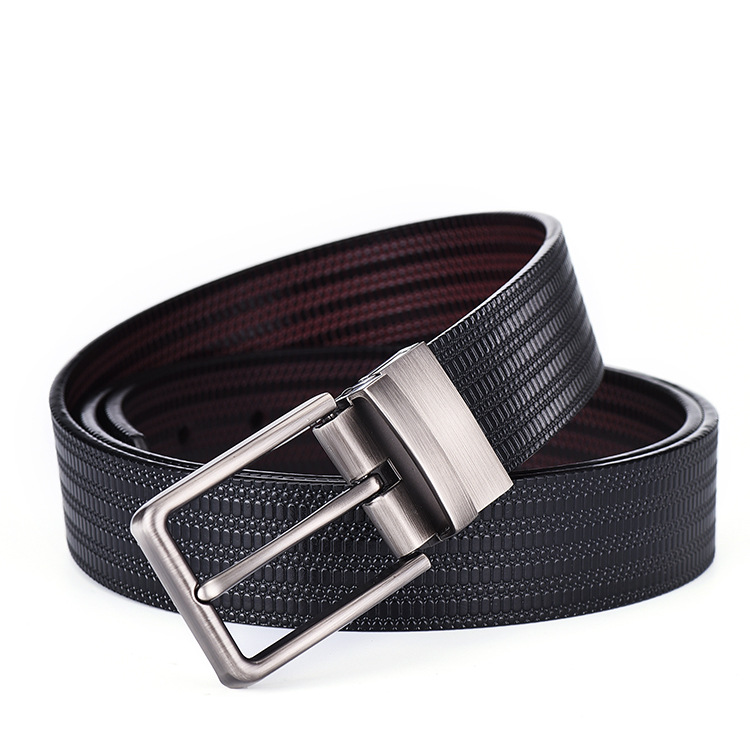 Men's Genuine Leather Belt With Rotating Buckle For Men_voghion.com