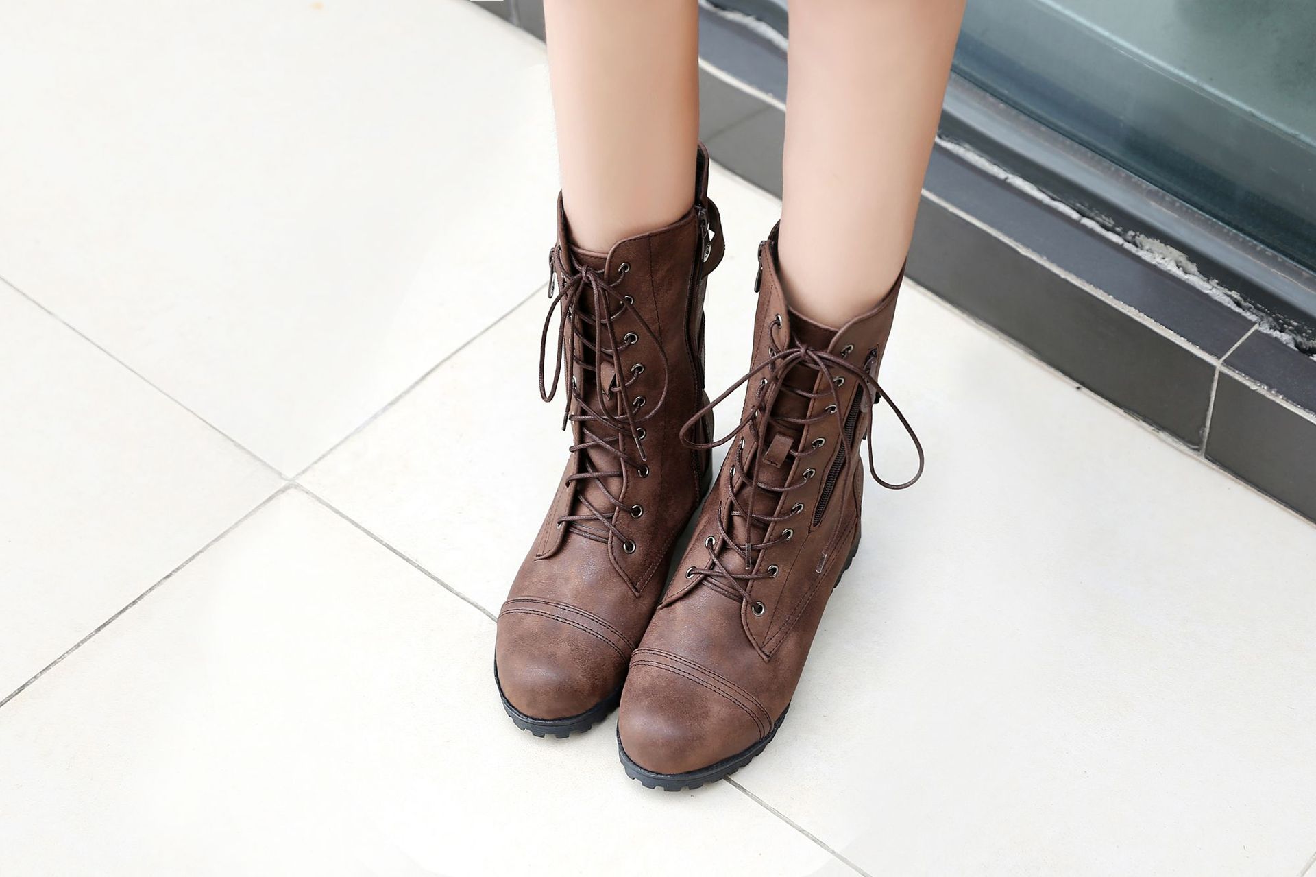 Bottes femme en PU artificiel - Ref 3355557 Image 13