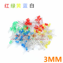 100ֻ5�N�ɫ 3MM���t�G�S�{�ף�LED���� �l����O��LED����