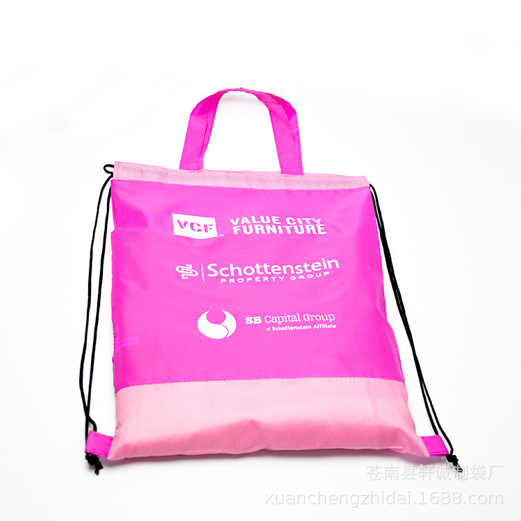 厂家定制 涤纶布袋尼龙袋购物手提袋 涤纶抽绳束口袋定制印logo