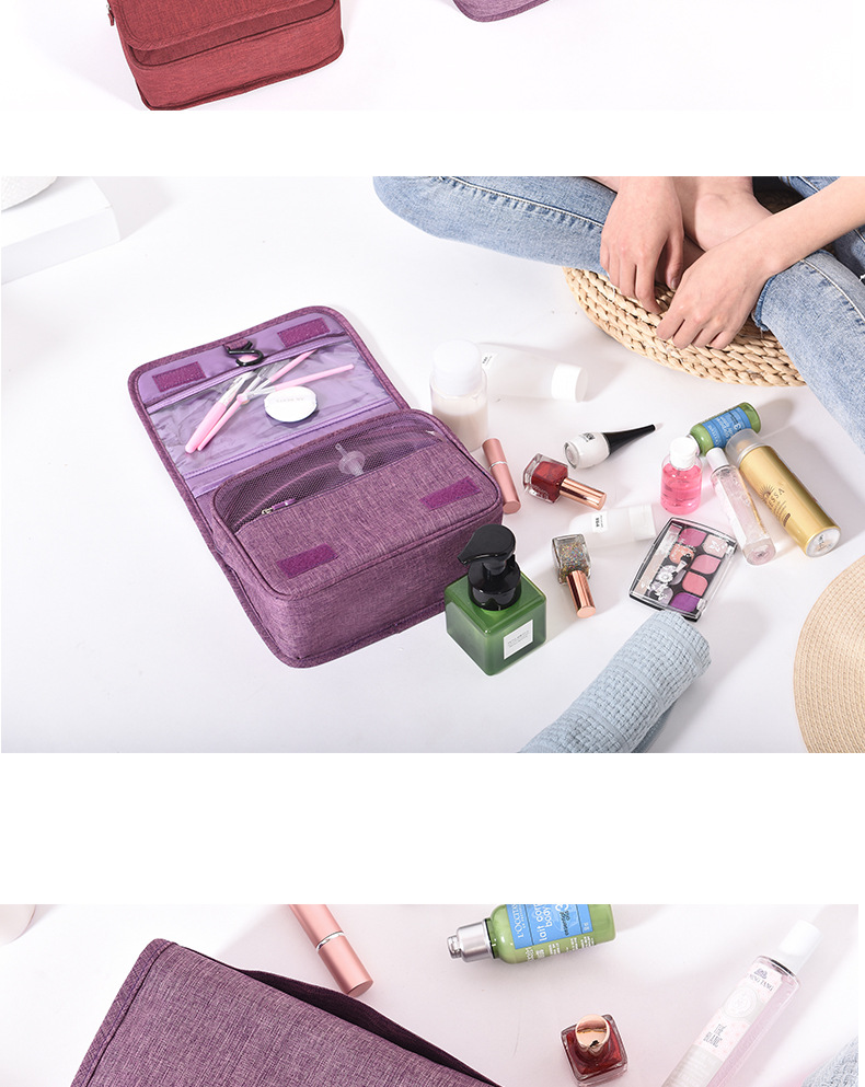 Casual Solid Color Polyester Storage Bag Makeup Bags display picture 2